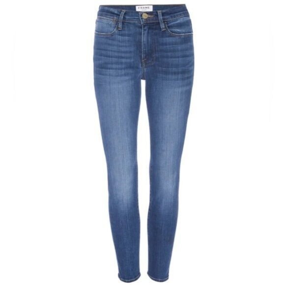 FRAME Denim Le High Skinny Eaton Ave Blue Denim Jeans Size 24 - Picture 2 of 9